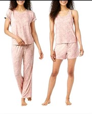 Lucky Brand 4-Piece Set Women's Pajamas Sleepwear Pink Size XS; NWT