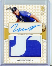 2022 Leaf Perfect Game DANIEL CUVET Gold Patch AUTO Autograph RC Rookie 1/6