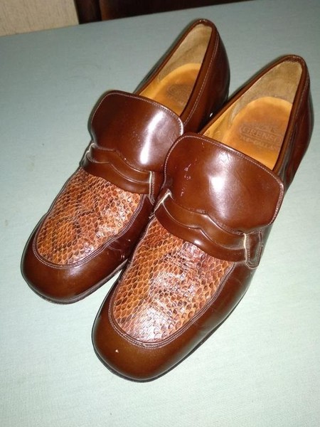 Men Grenson Heels Brown Leather 42 #8WR6