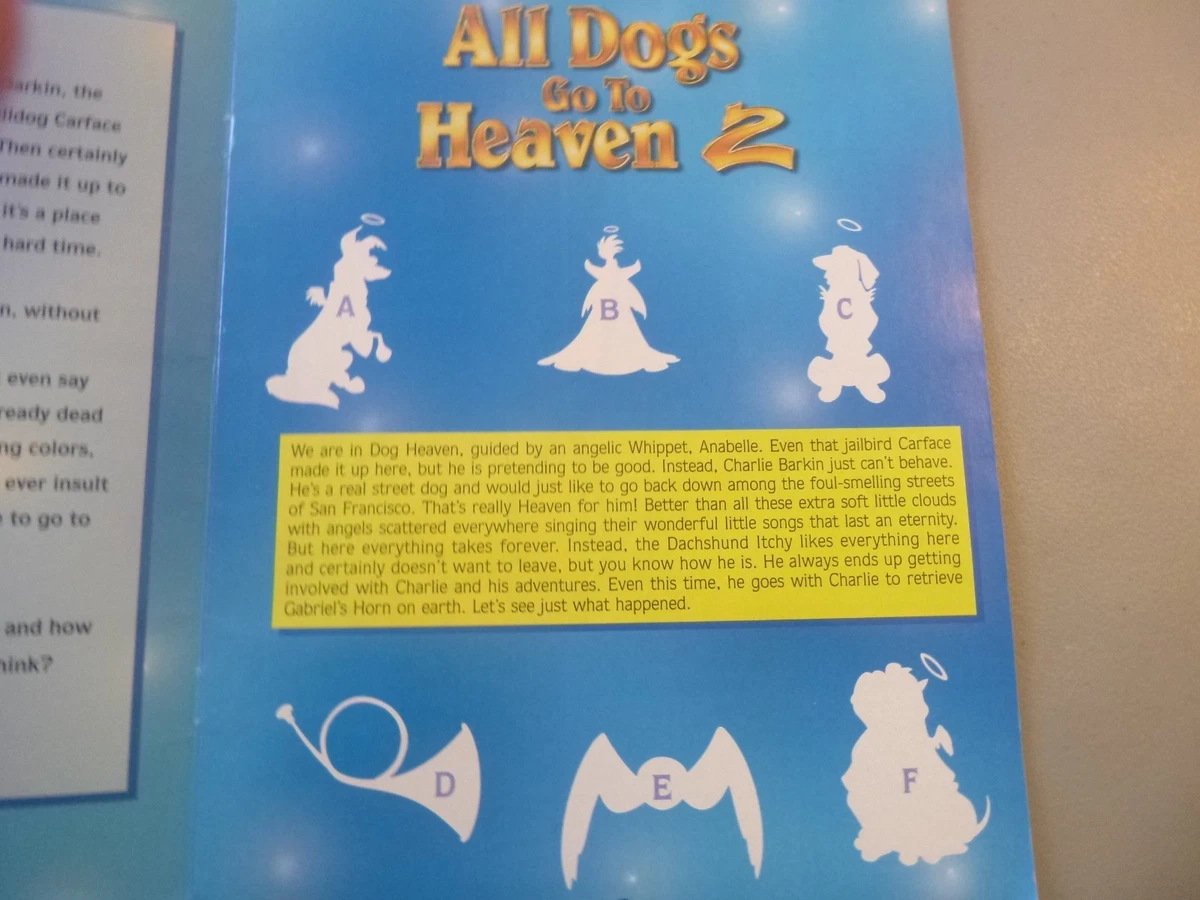 All Dogs Go To Heaven 2 - Empty Album and complete set of stickers 1-144 - NEW