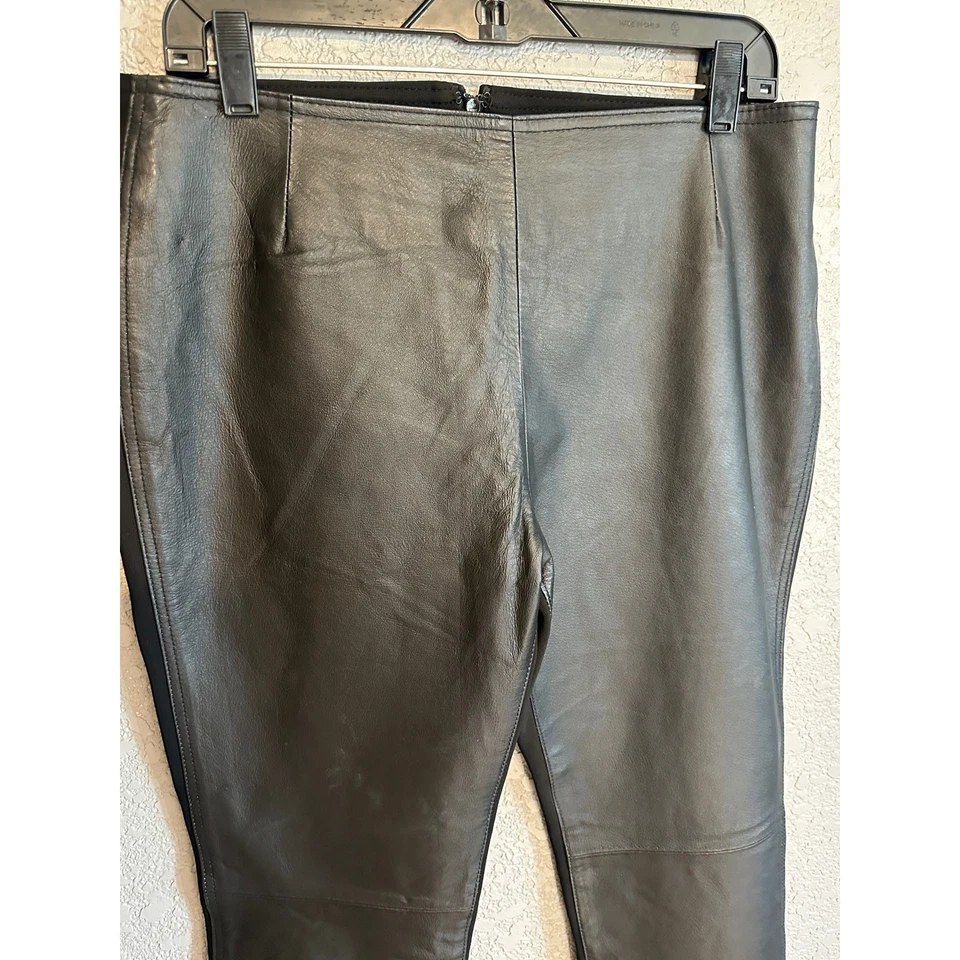 Revue кожи передние брюки женщин 12 черный мотоциклиста эластичная ткань назад диско весело - Изображение 4 из 4