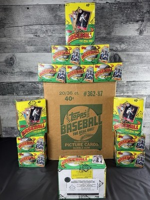 1 - Box 1987 Topps Baseball 36 Sealed Wax Packs BBCE Verified FASC Wrapped 2026