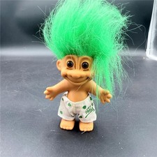 Russ Berrie Lucky O' Troll Doll St. Patrick's Day Green Hair Shamrock Shorts