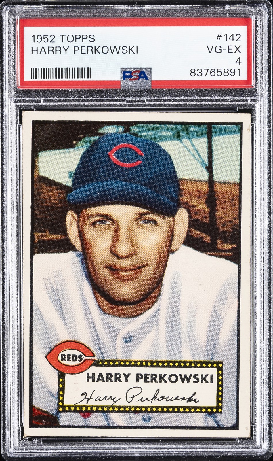 1952 TOPPS #142 HARRY PERKOWSKI PSA 4