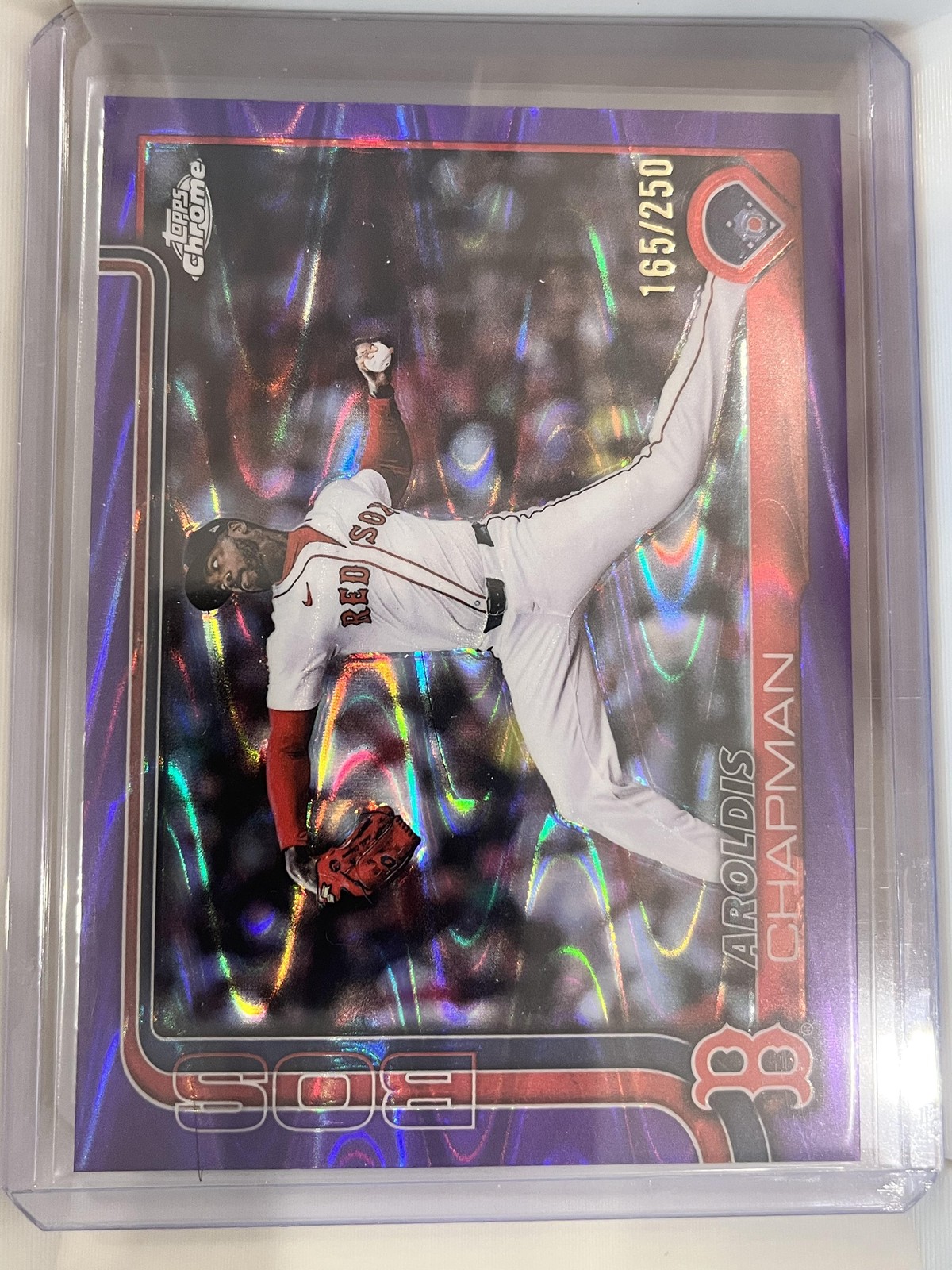 2025 Topps Chrome Update #USC191 Aroldis Chapman Purple RayWave Refractors #/250