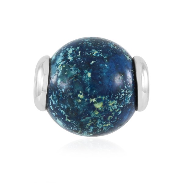 Cavill SilberanhäNger Chrysokoll 8,48Ct Rund Peru 925 Sterlingsilber-image