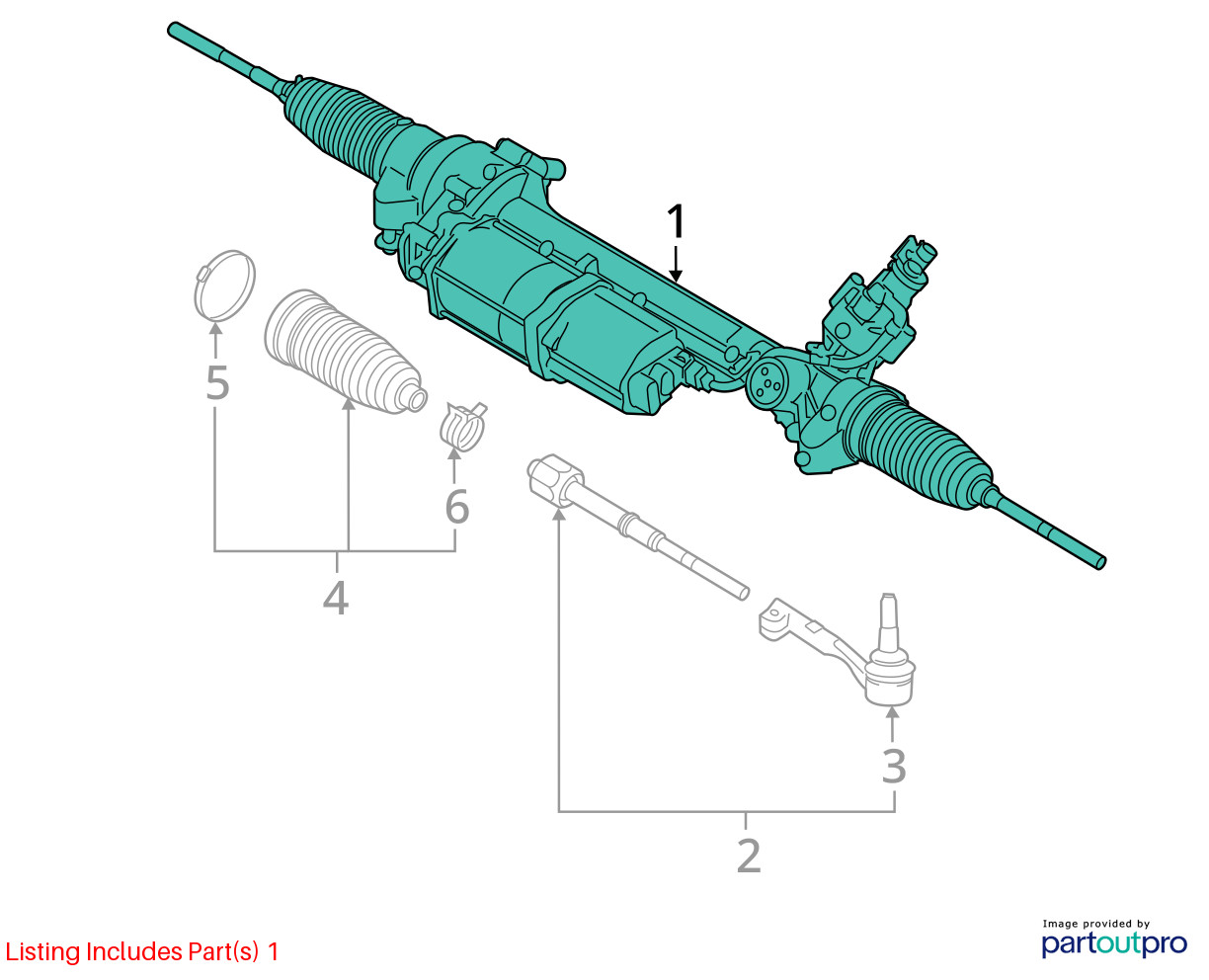 2014-2019 BMW I8 AWD 1.5L FRONT ELECTRIC POWER STEERING GEAR RACK & PINION ASSY
