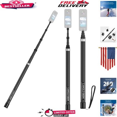 Invisible 118-Inch Carbon Fiber Selfie Stick for Captivating 360° Photos