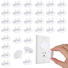 65 Pack White Outlet Covers Baby Proof Safety Socket Plugs Durable Polypropylene