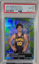 2024-25 Donruss Optic Zaccharie Risacher My House RC LIme Green 🔥/199 PSA 10