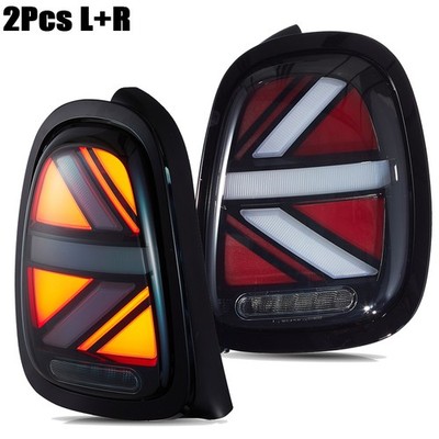 Smoked Rear Lamps Sequential For 2014-2019 Mini Cooper F55 F56 LED Tail Lights