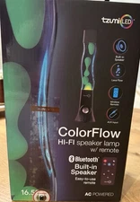 Tzumi LED Lava Lamp with Built-In Bluetooth Speaker ColorFlow Remote Control NIB