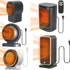 Electric Ceramic Small Space Heater Portable Heaters Fan Overheating Protection