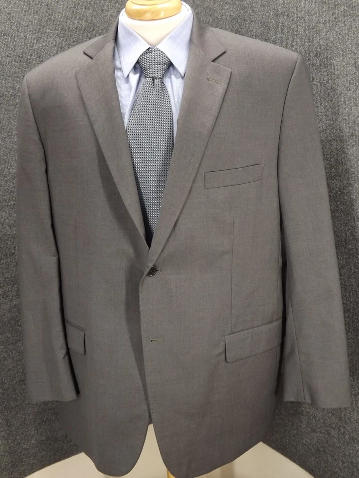 Pronto Uomo Signature Suit 48R 40x30 Gray Zignon 100% Wool Flat Pants Italy - Image 2 of 4