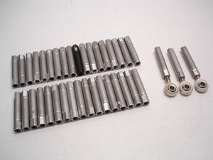 38pcs NASCAR ALUMINUM ADJUSTER TUBES 5/16" x 2.75" LONG SWAY BARS / SPOILER ETC
