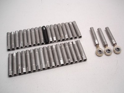 38pcs NASCAR ALUMINUM ADJUSTER TUBES 5/16'' x 2.75'' LONG SWAY BARS / SPOILER ETC
