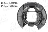 AIC Ankerblech Spritzblech Bremsscheibe Hinten Rechts FüR BMW 5Er Touring