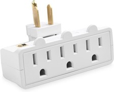 Multi Plug Wall Outlet - 3 Way Outlet Extender  Surge Protector 