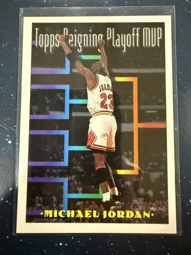 1993-94 Topps #199 Michael Jordan Chicago Bulls NBA Playoff MVP Basketball Card