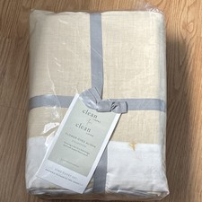 Clean Linens Clean Living Flower-Dyed Alisha King Linen Beige Duvet Cover Set