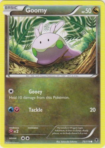 Goomy - 75/119 - Common (Damaged) Phantom Forces - Dragon Pokémon
