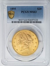 1895 $20 Gold Liberty MS63 Secure PCGS 950761-3