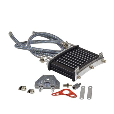Black Oil Cooler Kit for 4-Stroke ATV, Dirt Bike, & Scooter Engine