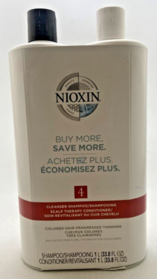 Nioxin System 4 Cleanser Shampoo & Scalp Therapy Conditioner DUO