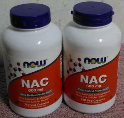 Now Foods ''NAC'' 600 mg ~ 250 Veg Capsules ~ GMP Quality Assured Kosher ~ 01-2027