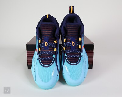 Adidas Dame 7 EXTPLY Dark Blue Aqua Red Basketball Shoes Men's
