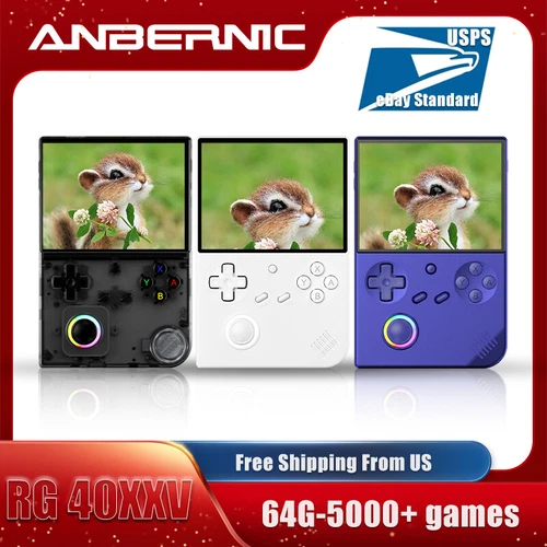 ANBERNIC RG40XXV Retro Handheld Game Console Linux 64-Bit 64G TF 5000+Games Gift