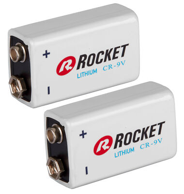 2x1er Blister-Batterie Lithium 9V Block E-Block CR-V9 /CRV9 1200mAh Rauchmelder 
