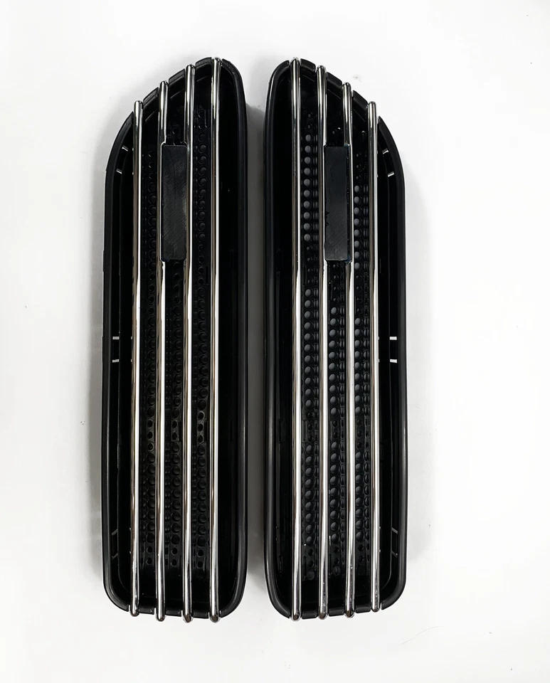 Universal Fit E46 M3 Style Chrome Silver Side Fender Conversion Grille Vent J2 - Image 2 of 2