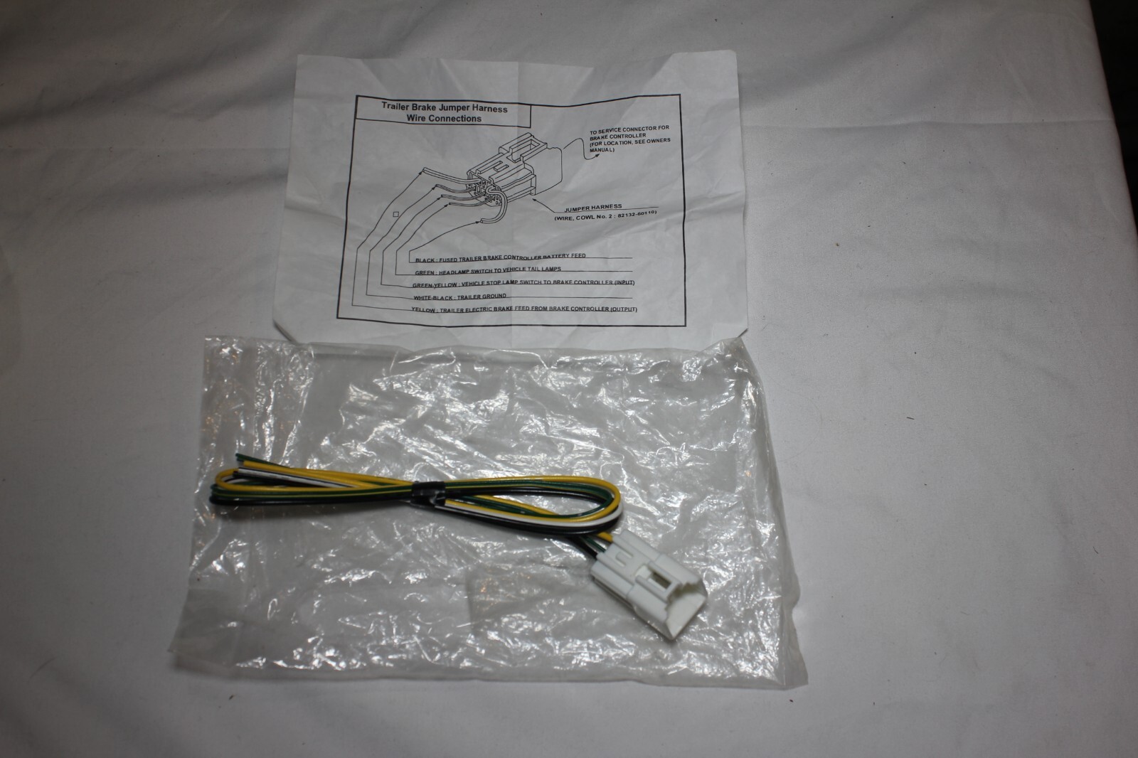 NEW Toyota/Lexus Trailer Brake Jumper Harness Wire Connections 82132