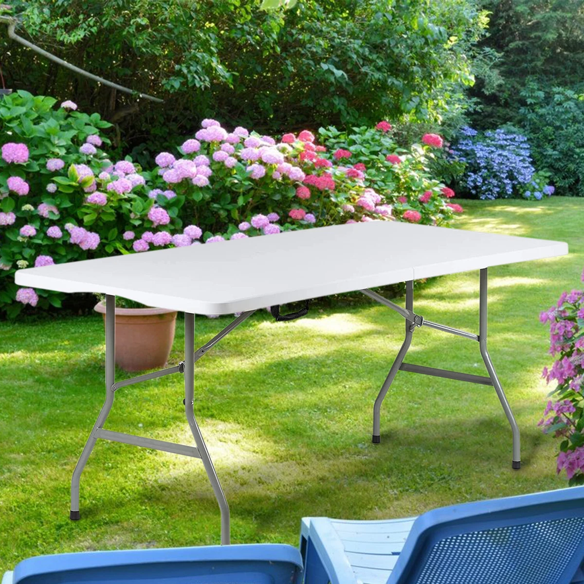 5ft Utility Table BBQ Picnic Indoor Outdoor Folding Work Camping