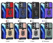For iPhone 17 Pro Max 15 XR 7 Magnetic Lens Protection Phone Case With Kickstand