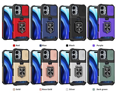 For iPhone 17 Pro Max 15 XR 7 Magnetic Lens Protection Phone Case With Kickstand