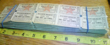 Vintage Lot 200 BATHING and Suit & towel tickets Sliver Beach St. Joseph Mi.