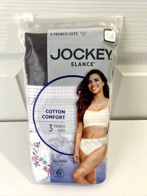 ⭐️ Sa ⭐️ NEW Jockey Womens 3 Pairs French Cut Cotton Panties 6/M Mixed Lot