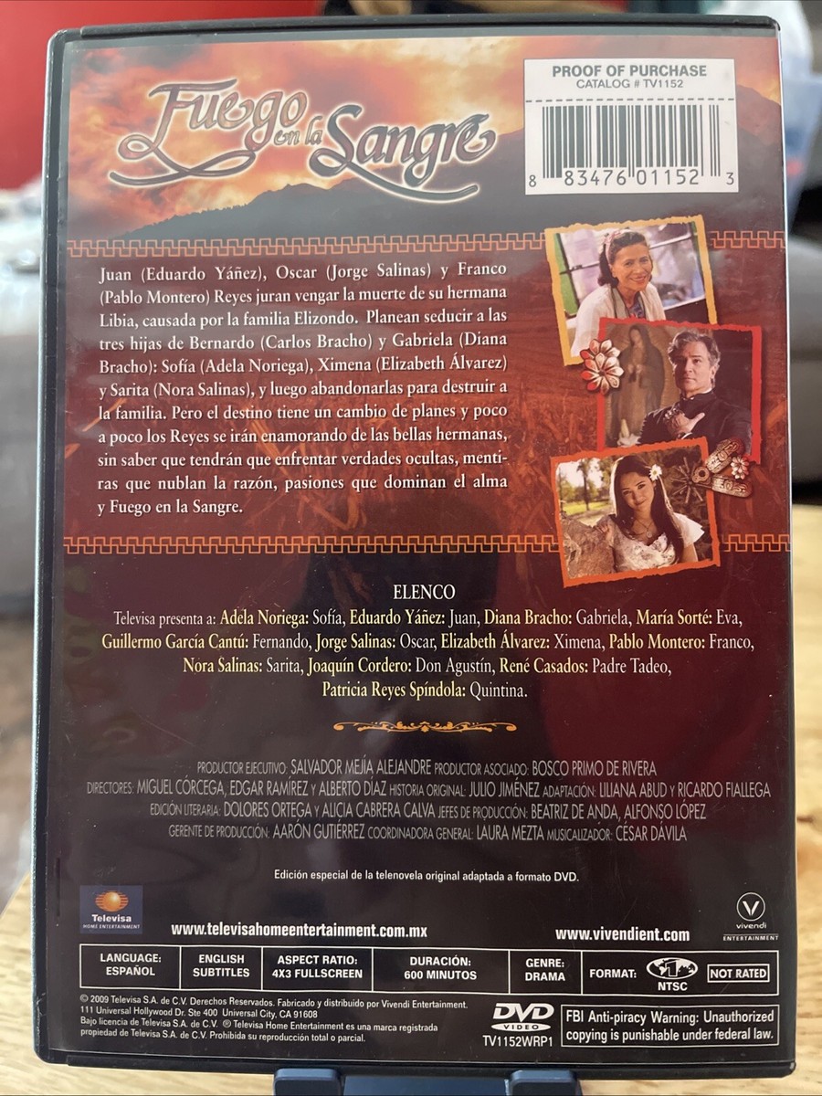 Mexico En La Sangre: Distrito Federal [DVD](中古品) Fuego en la Sangre (2009 DVD 2-Disc) Telenovelas Populares Eduardo