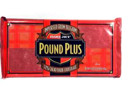Trader Joe's Pound Plus Belgium 72% Dark Chocolate Bars 17.6 oz