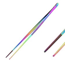 Multi Color Jumbo Aquarium Aqua Tweezer Thumb Dressing Forceps Serrated 24''Long
