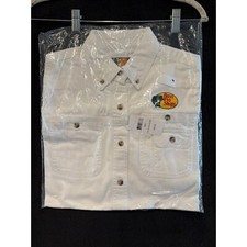 Bass Pro Shops Ladies' White Short Sleeve Logo Shirt - Medium