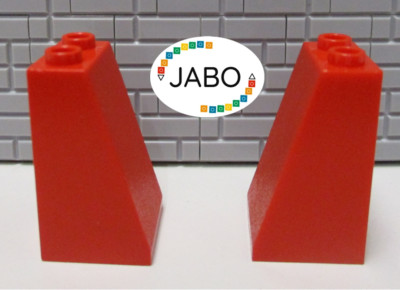 ( i2/35) LEGO 2x 3684a Dachstein Schrägstein 2x2x3 rot 7946 8375 4982