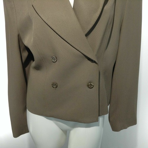 Valerie Stevens Damen 8 hellbraun zweireihig Langarm Arbeit Blazer Jacke gebraucht, in einwandfreiem Zustand - Bild 3 von 7