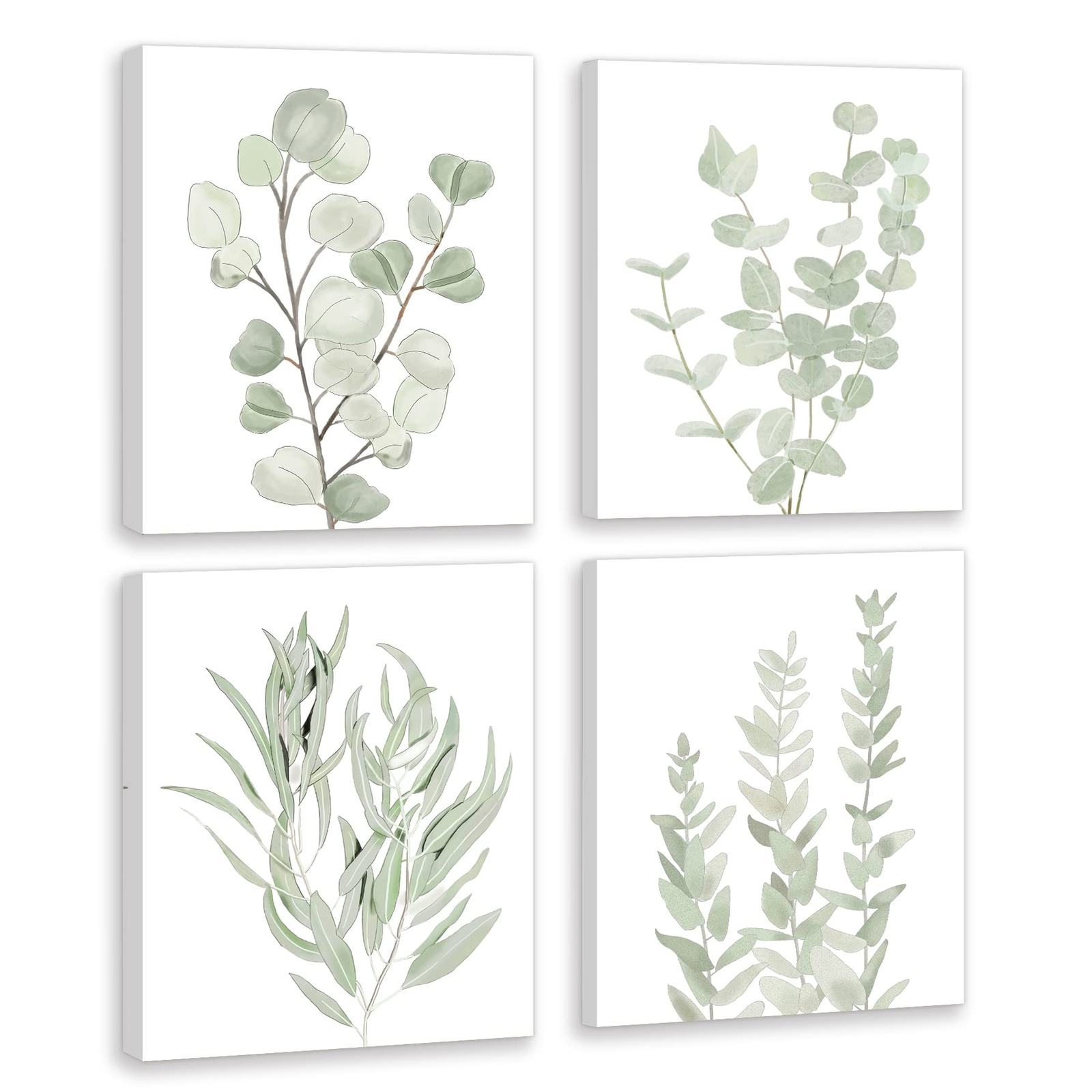 FRAMED Botanical Plant Canvas Wall Art,Boho Plant Wall Decor for Bedroom,Mini...