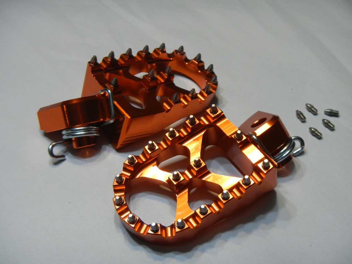Orange Billet Aluminum Foot Peg Rest 2010-2012 Husaberg FS 570