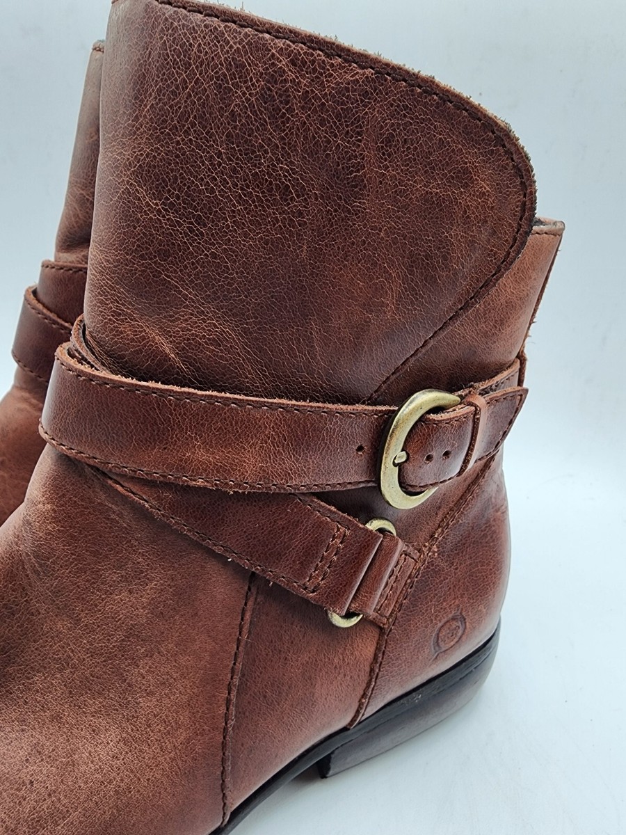 Born Boots Womens 8M Ankle Booties Casual D86316 Brown Belt  display picture 1