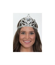 Womens Princess Tiara Headband Soft Fabric Elastic Band Costume Queen Crown NEW