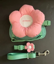 VETRESKA Dog Harness & Backpack  3 in 1  size XXS Flora Collection NEW, OPEN BOX